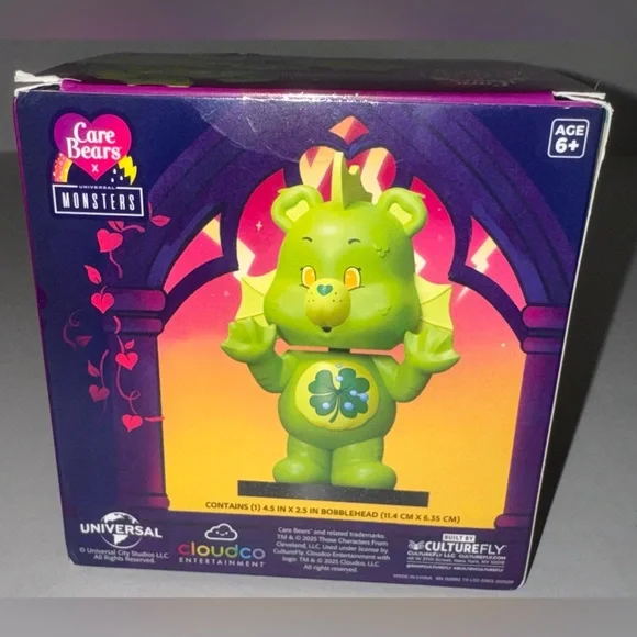 Care Bears Good Luck Bear as Creature from the Black Lagoon 4.5 inch Bobblehead - Picture 3 of 9